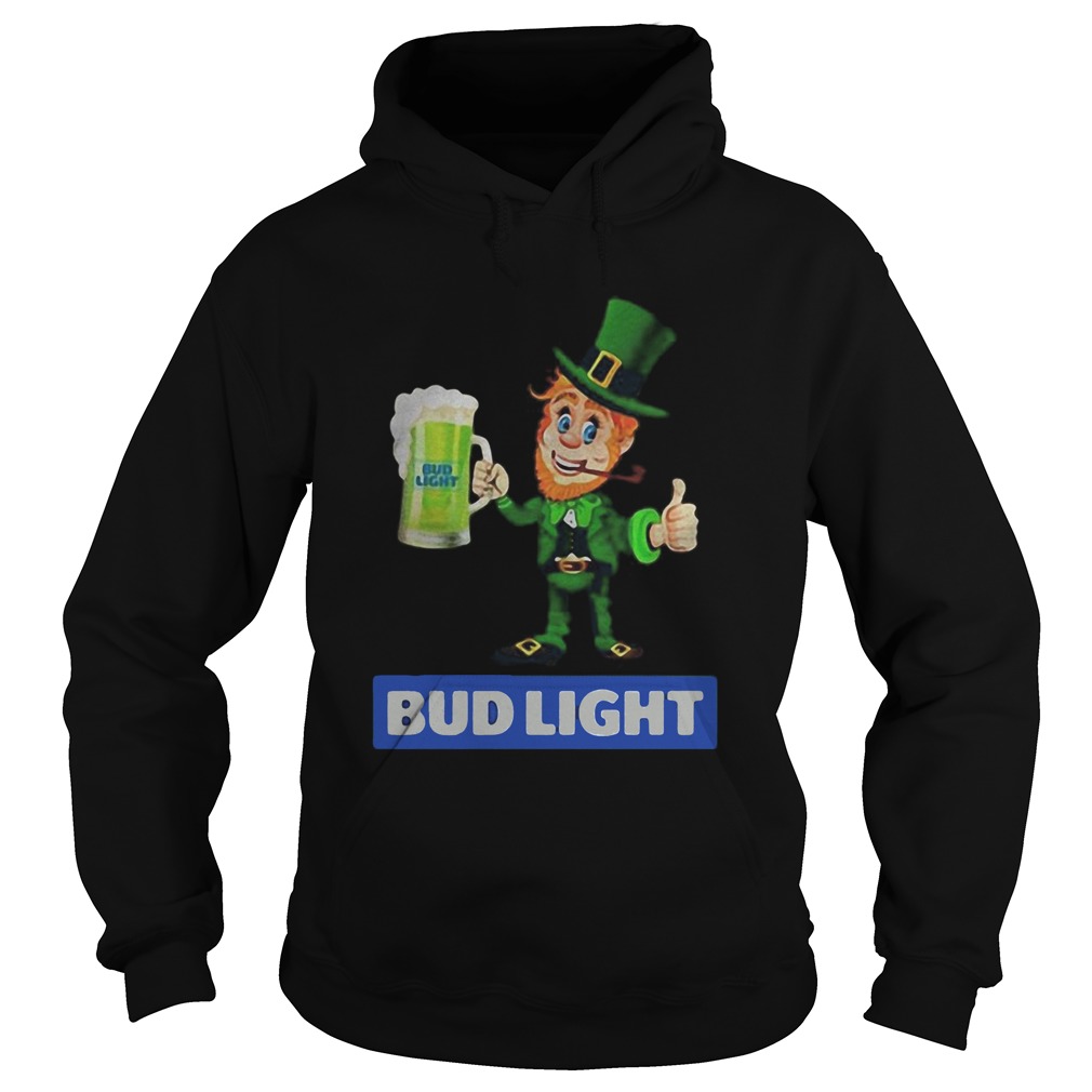 St Patricks Day Leprechaun Drinking Bud Light Hoodie