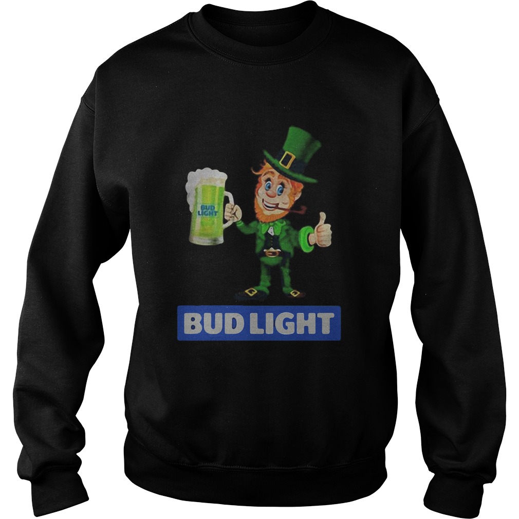 St Patricks Day Leprechaun Drinking Bud Light Sweatshirt