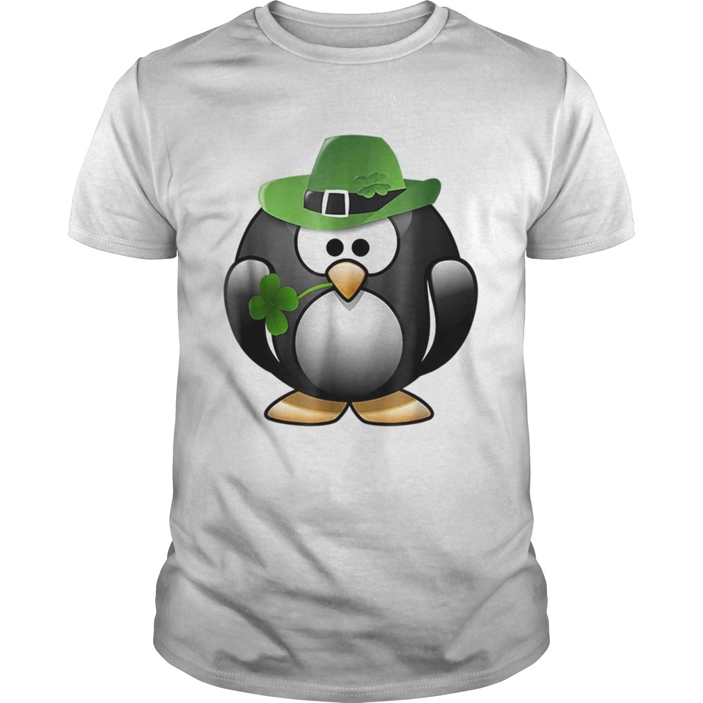 St Patricks Day Penguin Irish Shamrock Clover shirt