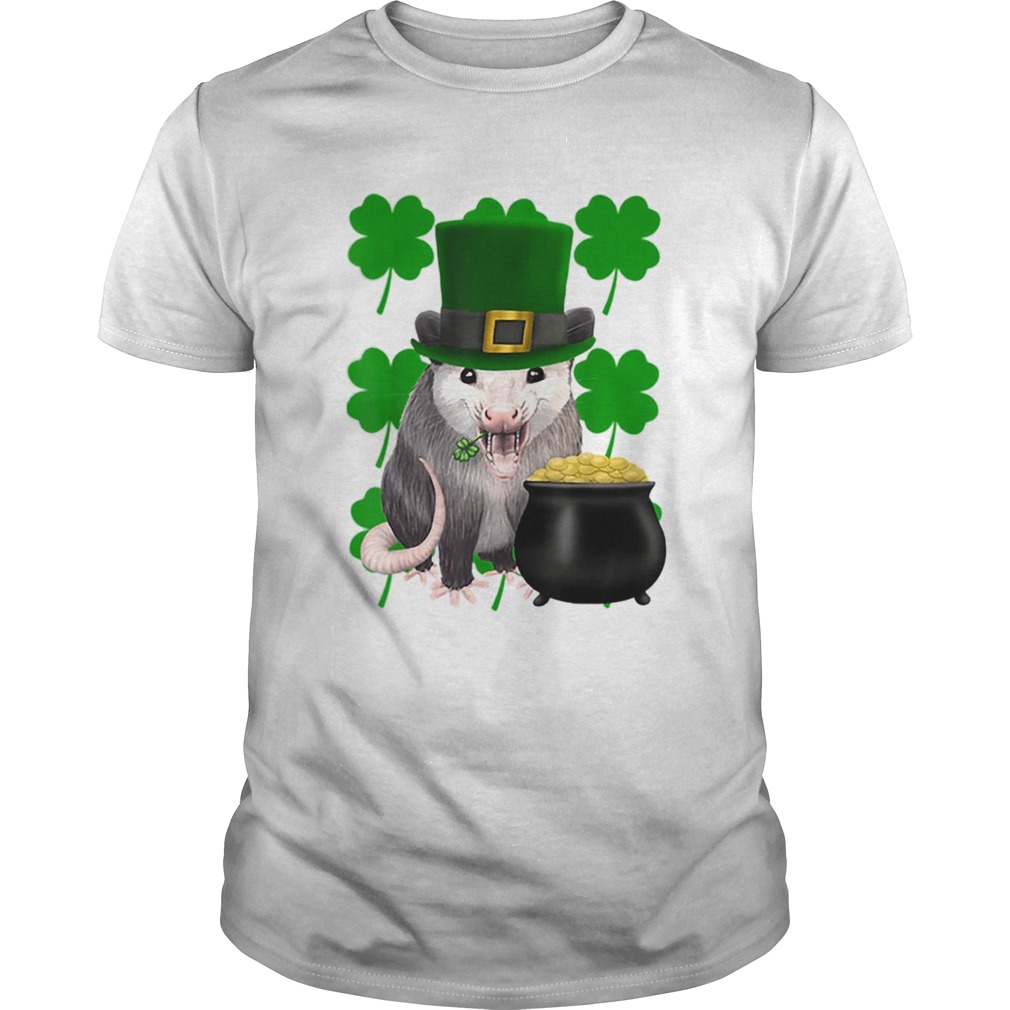 St Patricks Day Possum With Clovers shirt