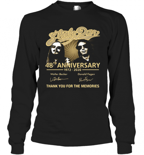 Steely Pan 48Th Anniversary 1972 2020 Signatures Thank You For The Memories T-Shirt Long Sleeved T-shirt 