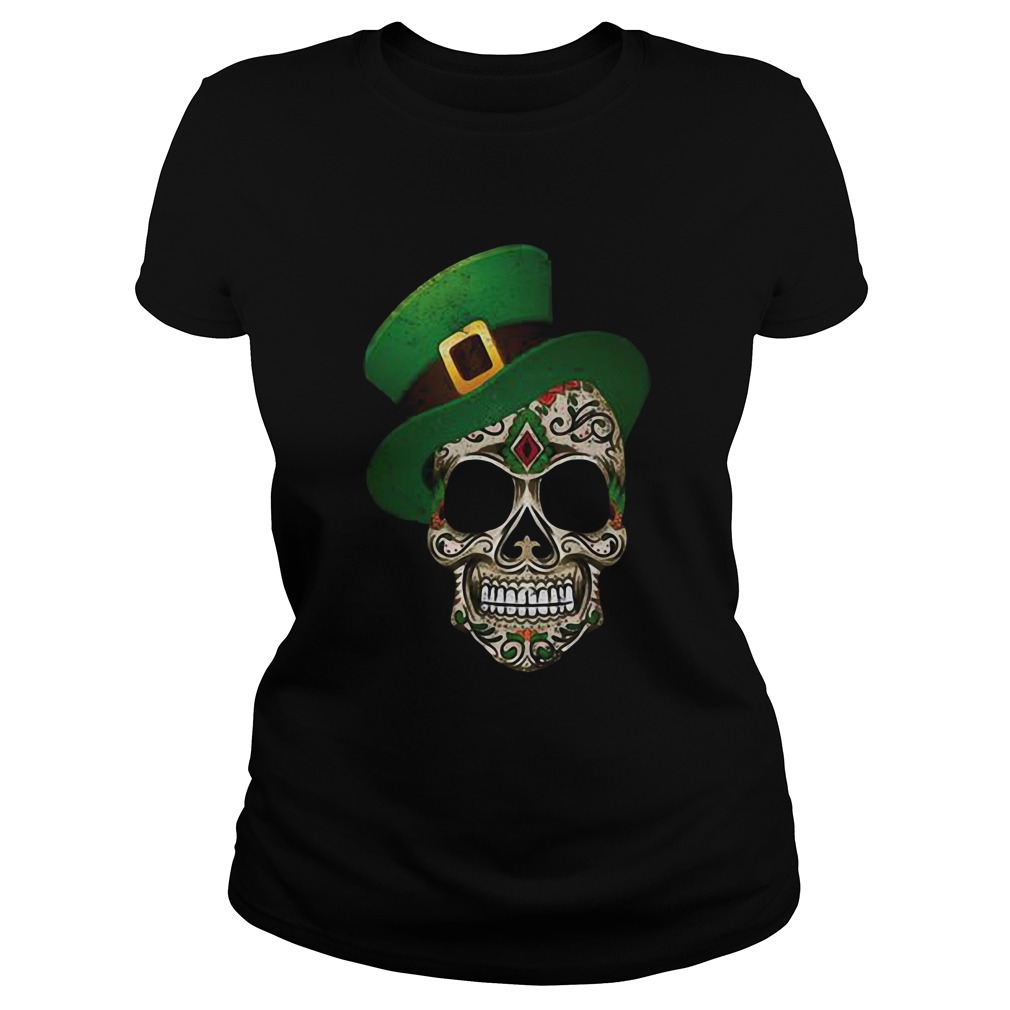 Sugar Skull St Patricks Day Classic Ladies