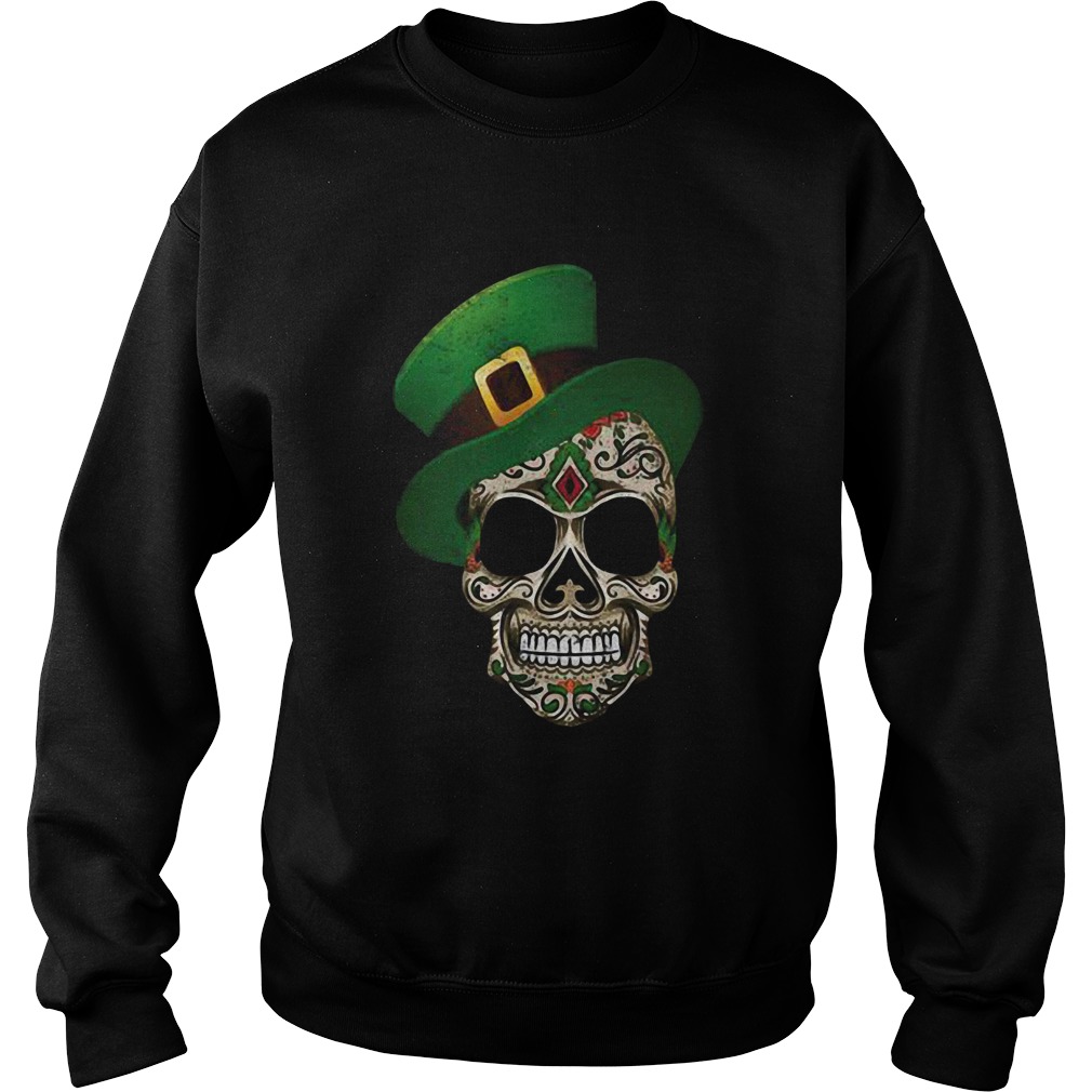 Sugar Skull St Patricks Day Sweatshirt