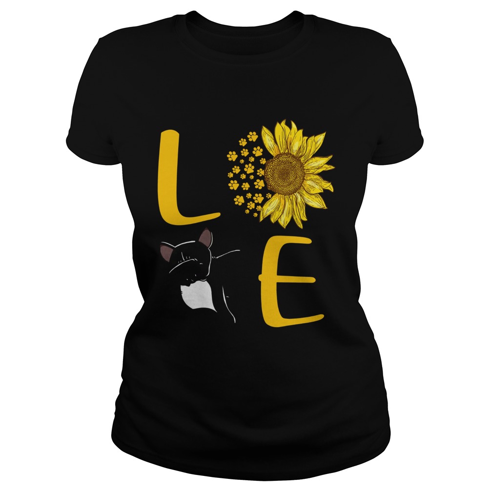 Sunflower Love Pug dabbing Classic Ladies