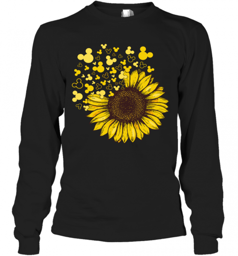 Sunflower Mickey Head T-Shirt Long Sleeved T-shirt 