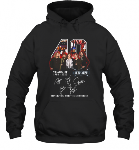 Tesla American Rock Band 40Th Years Of 1980 2020 Signature T-Shirt Unisex Hoodie