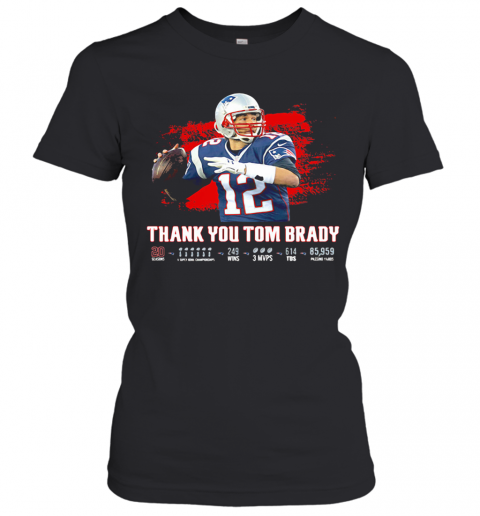 Thank You Tom Brady Patriots Football 2020 T-Shirt Classic Women's T-shirt