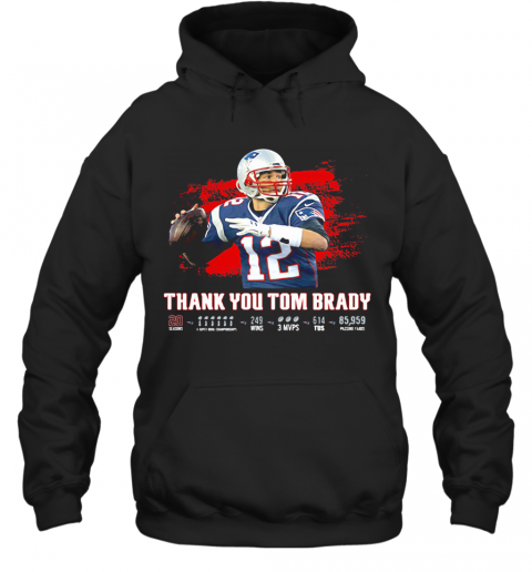 Thank You Tom Brady Patriots Football 2020 T-Shirt Unisex Hoodie