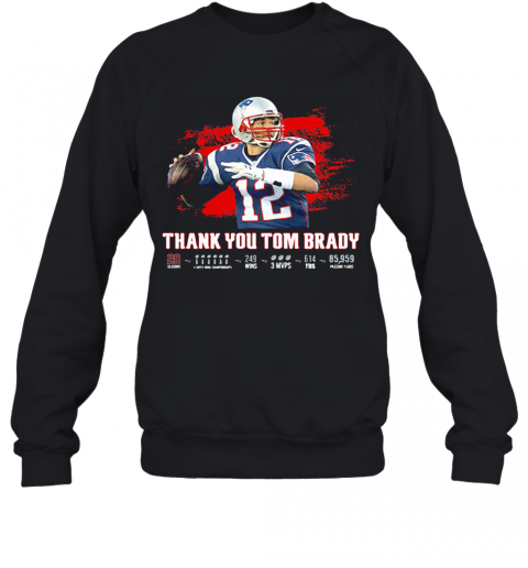 Thank You Tom Brady Patriots Football 2020 T-Shirt Unisex Sweatshirt