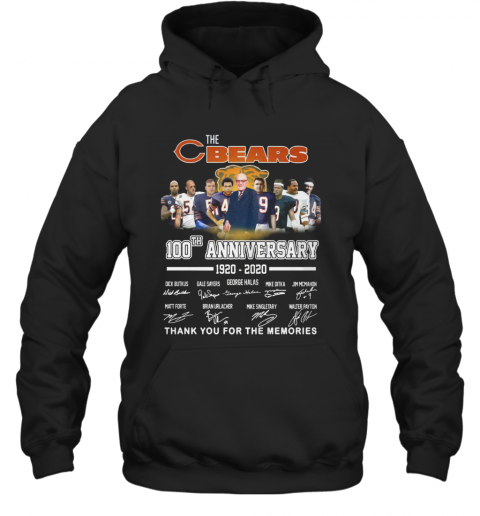 The Chicago Bears 100Th Anniversary 1920 2020 Thank You For The Memories T-Shirt Unisex Hoodie