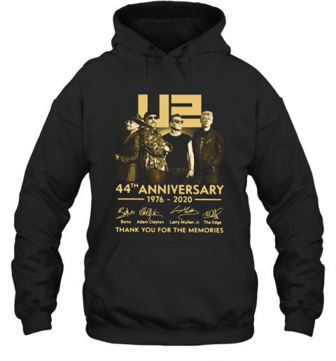 U2 44Th Anniversary Thank You For The Memories Signatures T-Shirt Unisex Hoodie