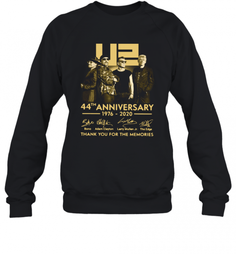 U2 44Th Anniversary Thank You For The Memories Signatures T-Shirt Unisex Sweatshirt