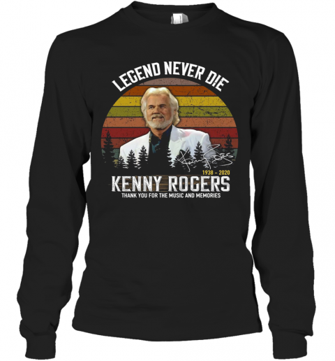 Vintage Legend Never Die Kenny Rogers T-Shirt Long Sleeved T-shirt 