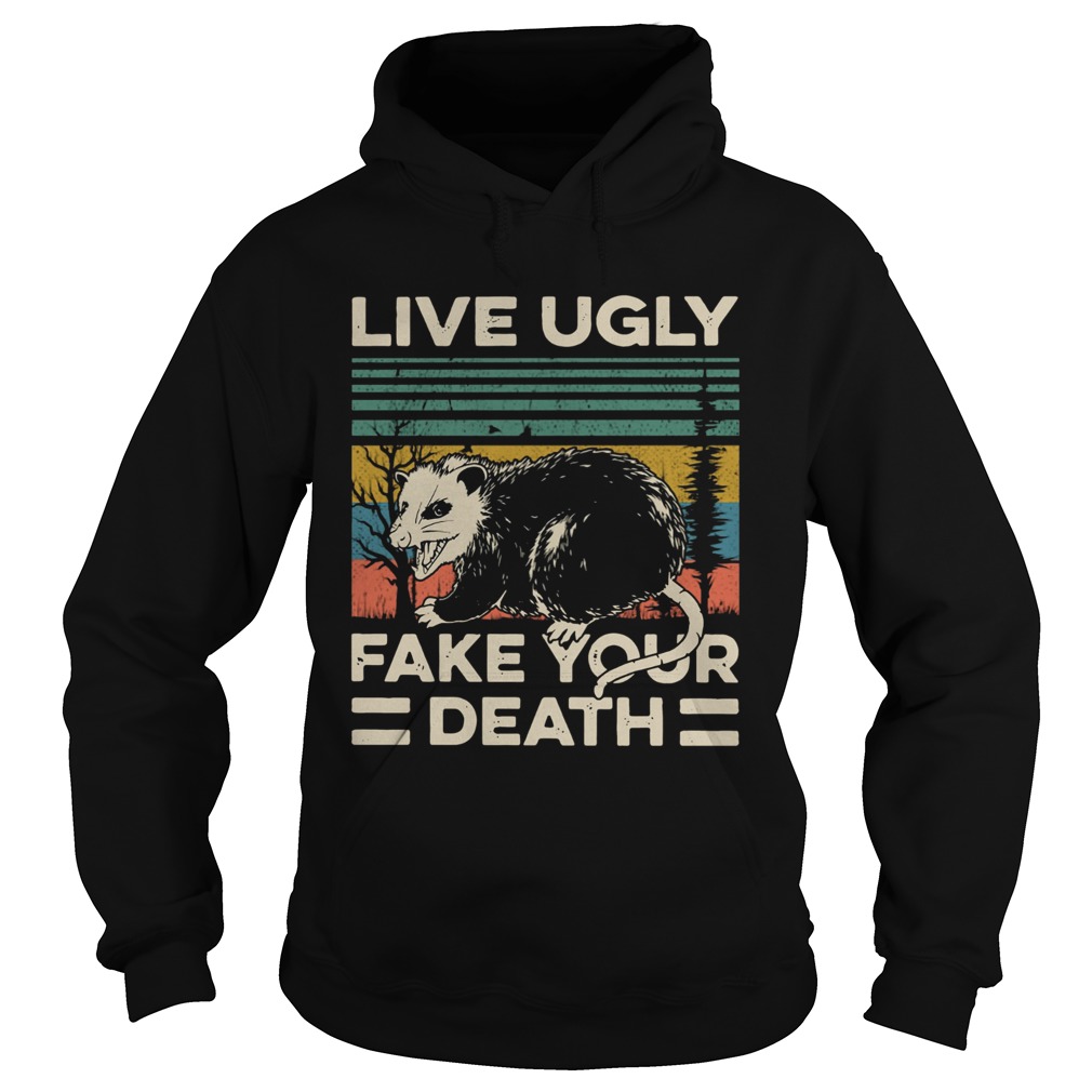Vintage Opossum Live Ugly Fake Your Death Hoodie