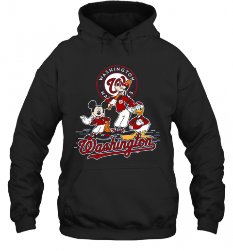 Washington Nationals Mickey Donald And Goofy Baseball T-Shirt Unisex Hoodie