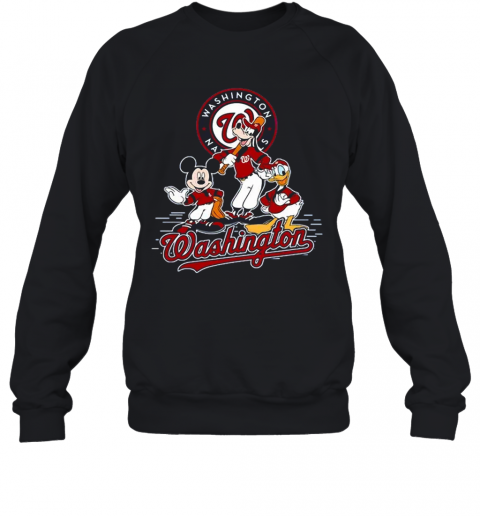Washington Nationals Mickey Donald And Goofy Baseball T-Shirt Unisex Sweatshirt