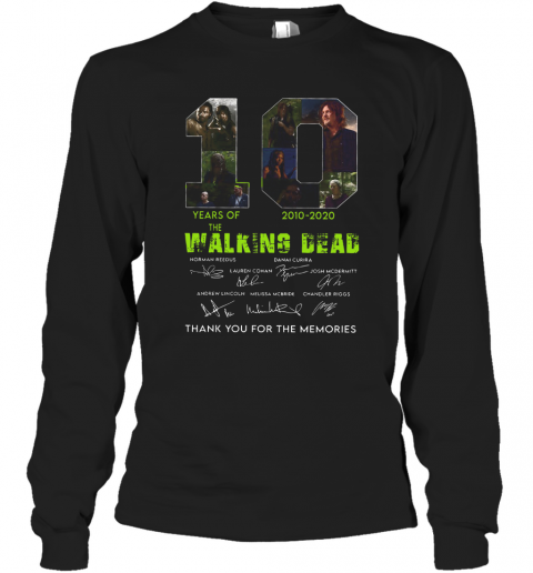 10 Years Of The Walking Dead 2010 2020 Anniversary T-Shirt Long Sleeved T-shirt 