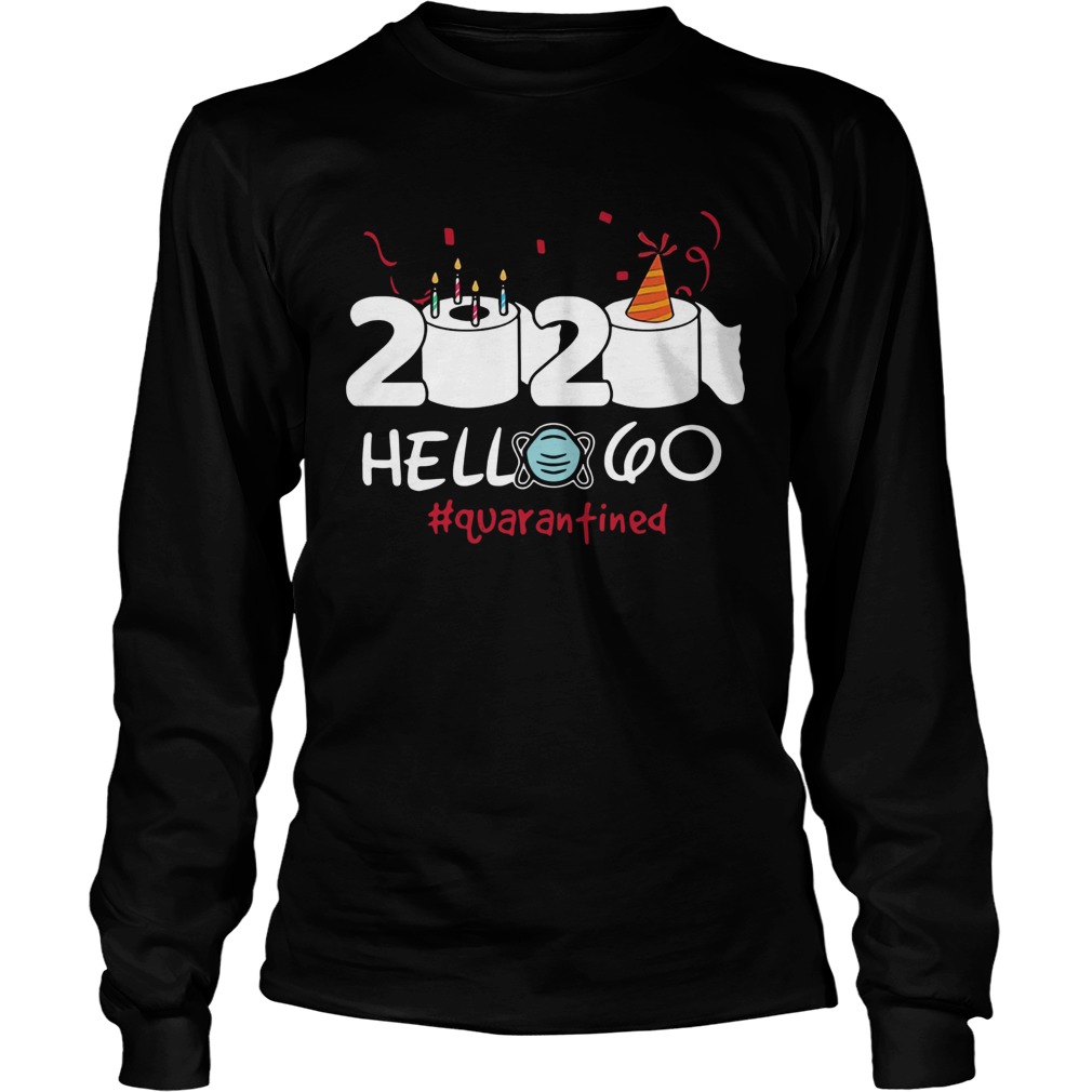 2020 Hello 60 Toilet Paper Birthday Cake Quarantined Social Distancing Long Sleeve