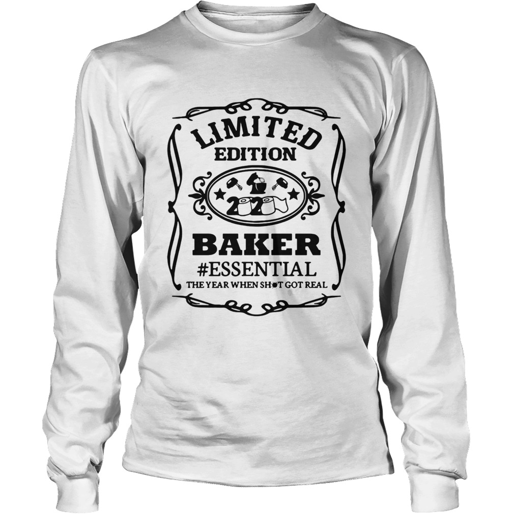 2020 toilet paper baker essential the year when shit got real quarantined Long Sleeve