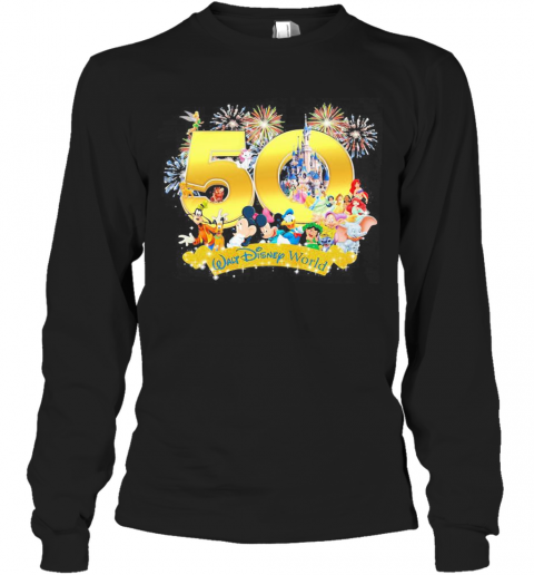50 Years Of Magic Kingdom Walt Disney World T-Shirt Long Sleeved T-shirt 