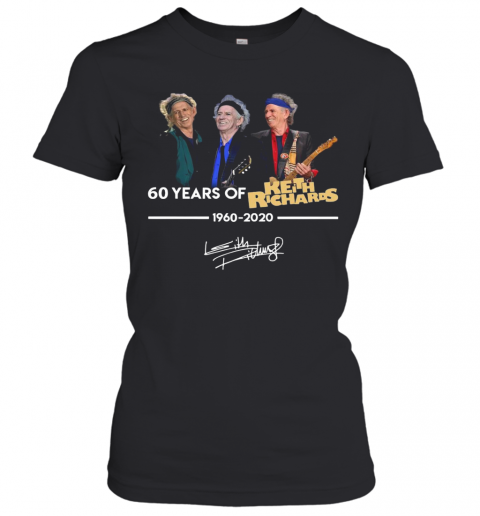 60 Years Of Keith Richards 1960 2020 Signature T-Shirt Classic Women's T-shirt