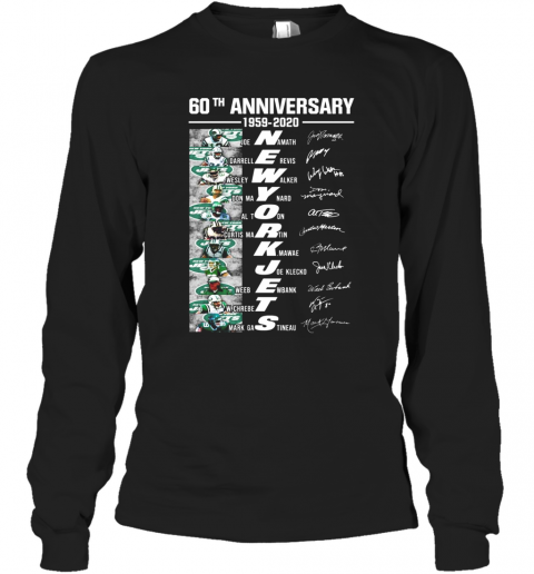 60Th Anniversary 1959 2020 New York Jets T-Shirt Long Sleeved T-shirt 