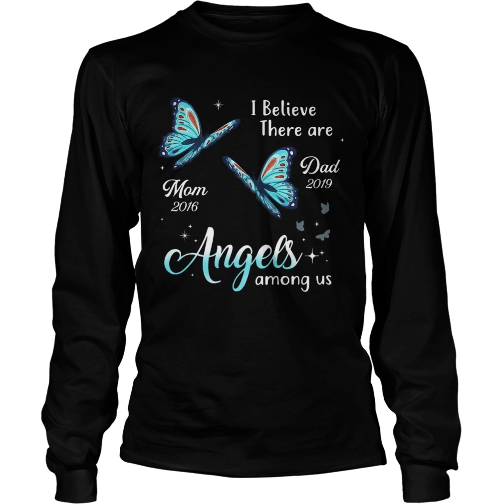 Angels Among Us Butterfly Memorial Personalized Long Sleeve