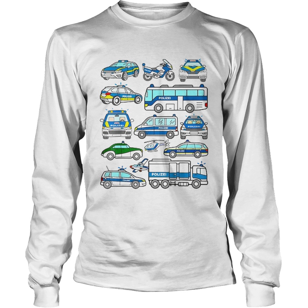 Awesome German Police Cars Policeman Germany Polizei Vehicles Long Sleeve