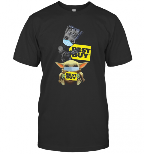 Baby Groot And Baby Yoda Face Mask Hug Best Buy T-Shirt