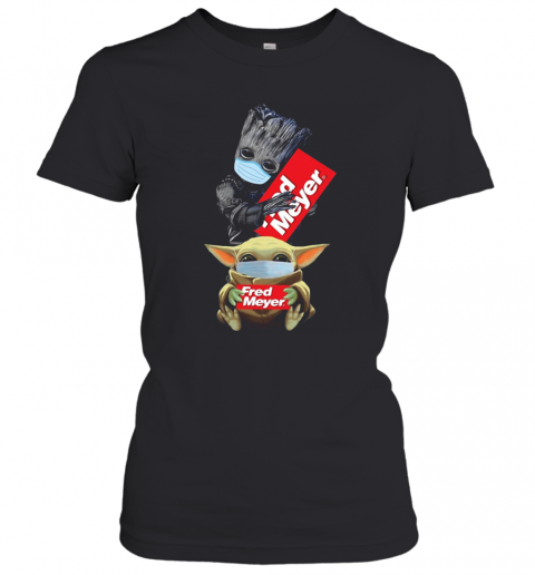 Baby Groot And Baby Yoda Face Mask Hug Fred Meyer T-Shirt Classic Women's T-shirt