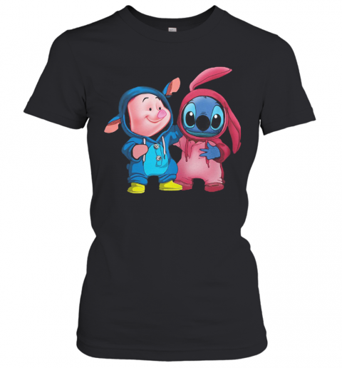 Baby Piglet And Stitch T-Shirt Classic Women's T-shirt