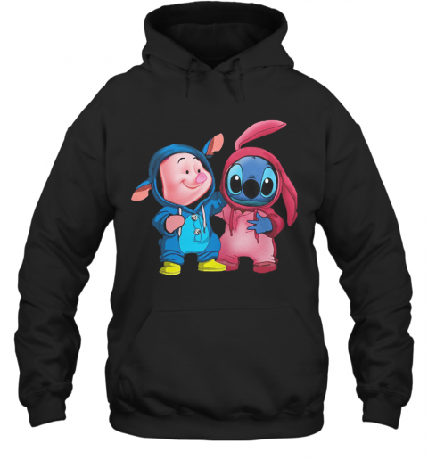 Baby Piglet And Stitch T-Shirt Unisex Hoodie