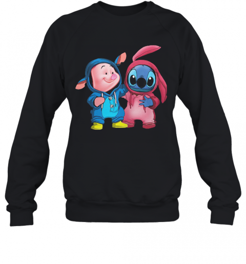 Baby Piglet And Stitch T-Shirt Unisex Sweatshirt