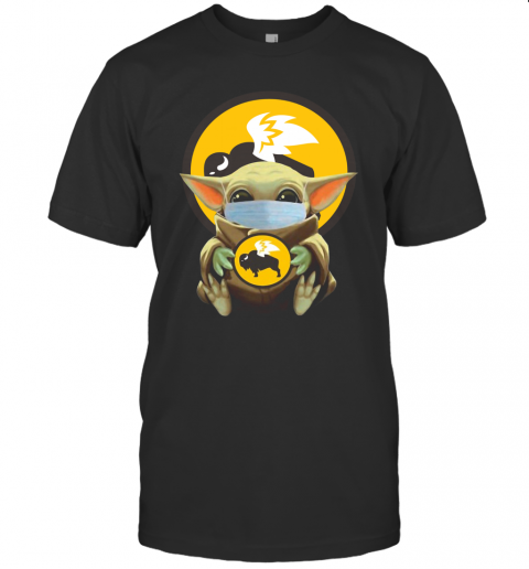 Baby Yoda Face Mask Hug Buffalo Wild Wings T-Shirt