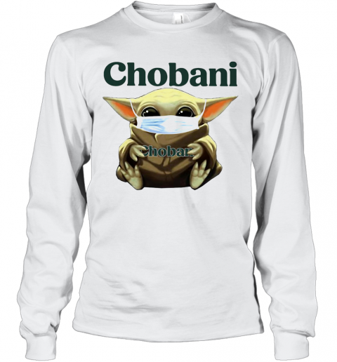 Baby Yoda Face Mask Hug Chobani T-Shirt Long Sleeved T-shirt 