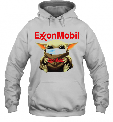 Baby Yoda Face Mask Hug Exxon Mobil T-Shirt Unisex Hoodie