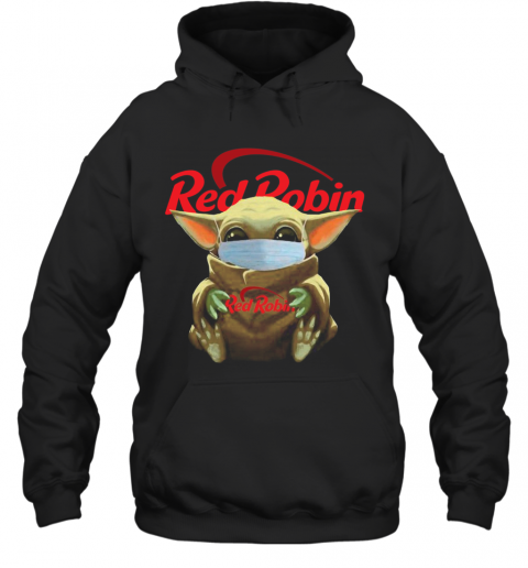 Baby Yoda Face Mask Hug Red Robin T-Shirt Unisex Hoodie