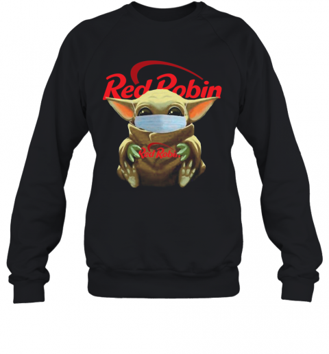Baby Yoda Face Mask Hug Red Robin T-Shirt Unisex Sweatshirt