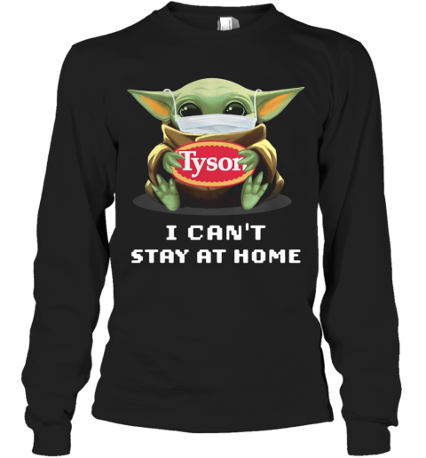 Baby Yoda Face Mask Hug Tison I Can't Stay At Home T-Shirt Long Sleeved T-shirt 
