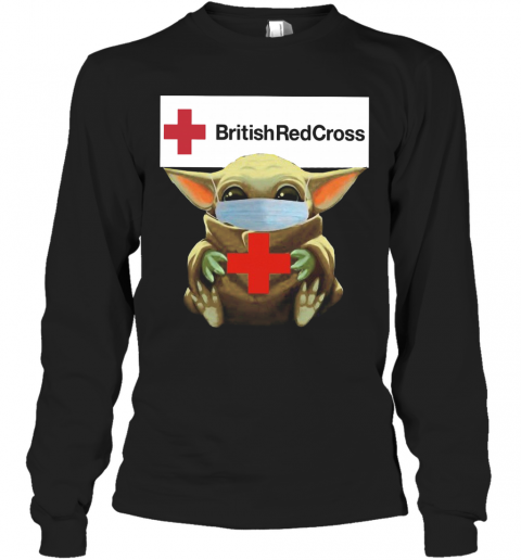 Baby Yoda Hug British Red Cross T-Shirt Long Sleeved T-shirt 