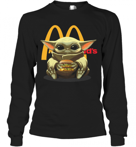 Baby Yoda Hug Hamburguesa Mcdonald's T-Shirt Long Sleeved T-shirt 