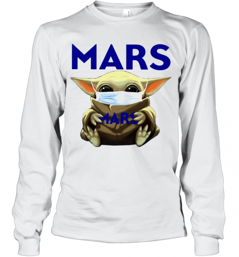 Baby Yoda Hug Mars Covid 19 2020 T-Shirt Long Sleeved T-shirt 
