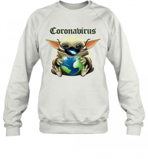 Baby Yoda Mask Heart Earth Coronavirus T-Shirt Unisex Sweatshirt