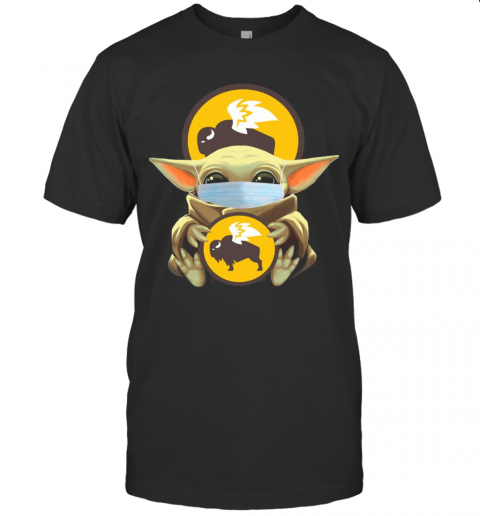 Baby Yoda Mask Hug Buffalo Wild Wings T-Shirt
