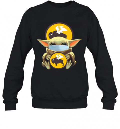 Baby Yoda Mask Hug Buffalo Wild Wings T-Shirt Unisex Sweatshirt