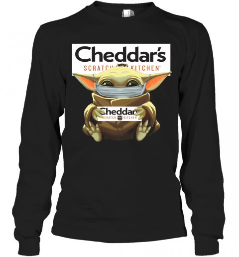 Baby Yoda Mask Hug Cheddar's Scratch Kitchen T-Shirt Long Sleeved T-shirt 