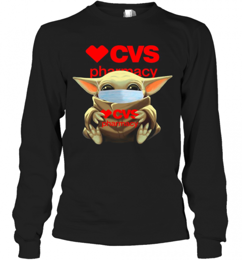 Baby Yoda Mask Hug Cvs Pharmacy T-Shirt Long Sleeved T-shirt 
