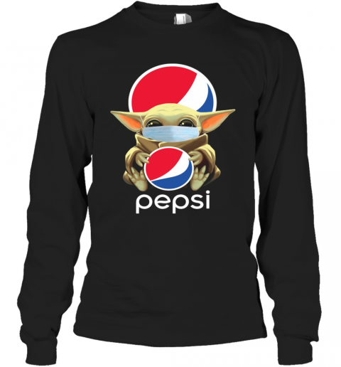 Baby Yoda Mask Hug Pepsi T-Shirt Long Sleeved T-shirt 