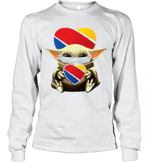 Baby Yoda Mask Hug Southwest Airlines T-Shirt Long Sleeved T-shirt 