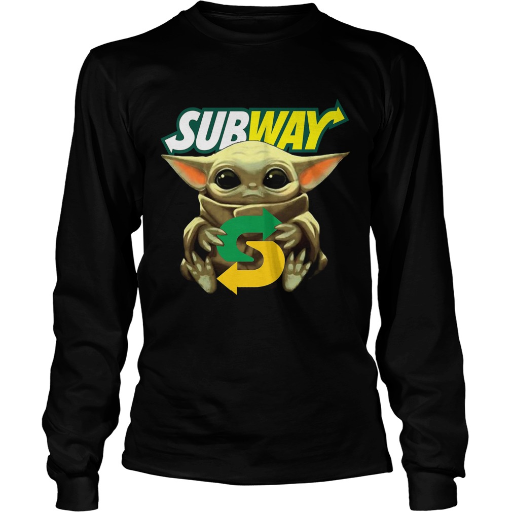 Baby Yoda Mask Hug Subway Long Sleeve